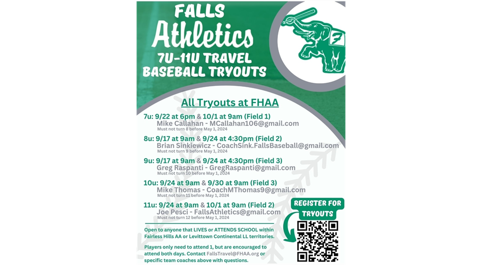 Travel baseball tryouts