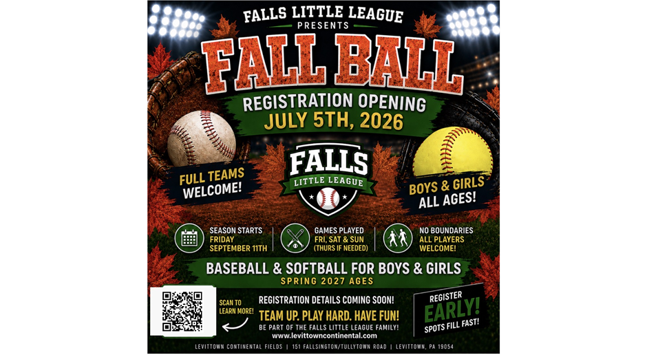 Fall Ball Registration Open!!!
